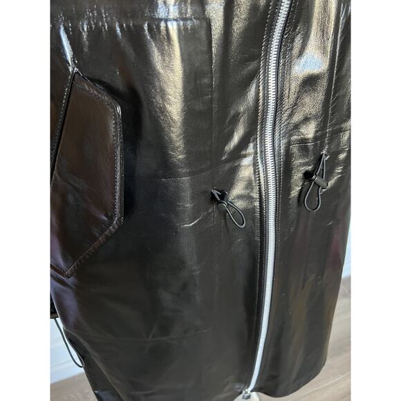 Bottega Veneta Women's Coat in Shiny Leather Black 633444 Small NWT $7500 - Picture 16 of 16